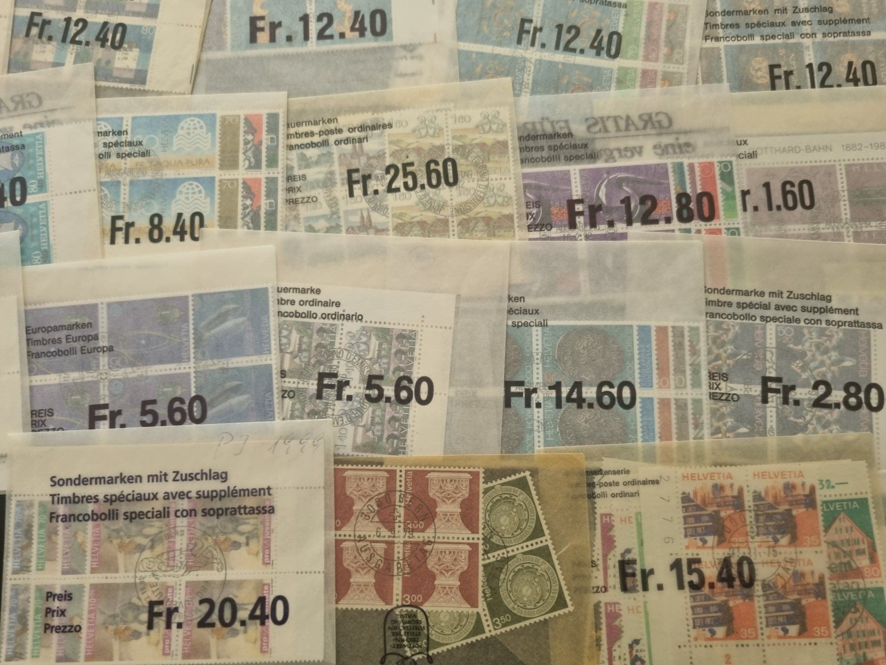 Tutti i francobolli: Posten Aboware CH Viererblocks, Ersttag – Usato da Gümligen venduto da Geniusbuy 7