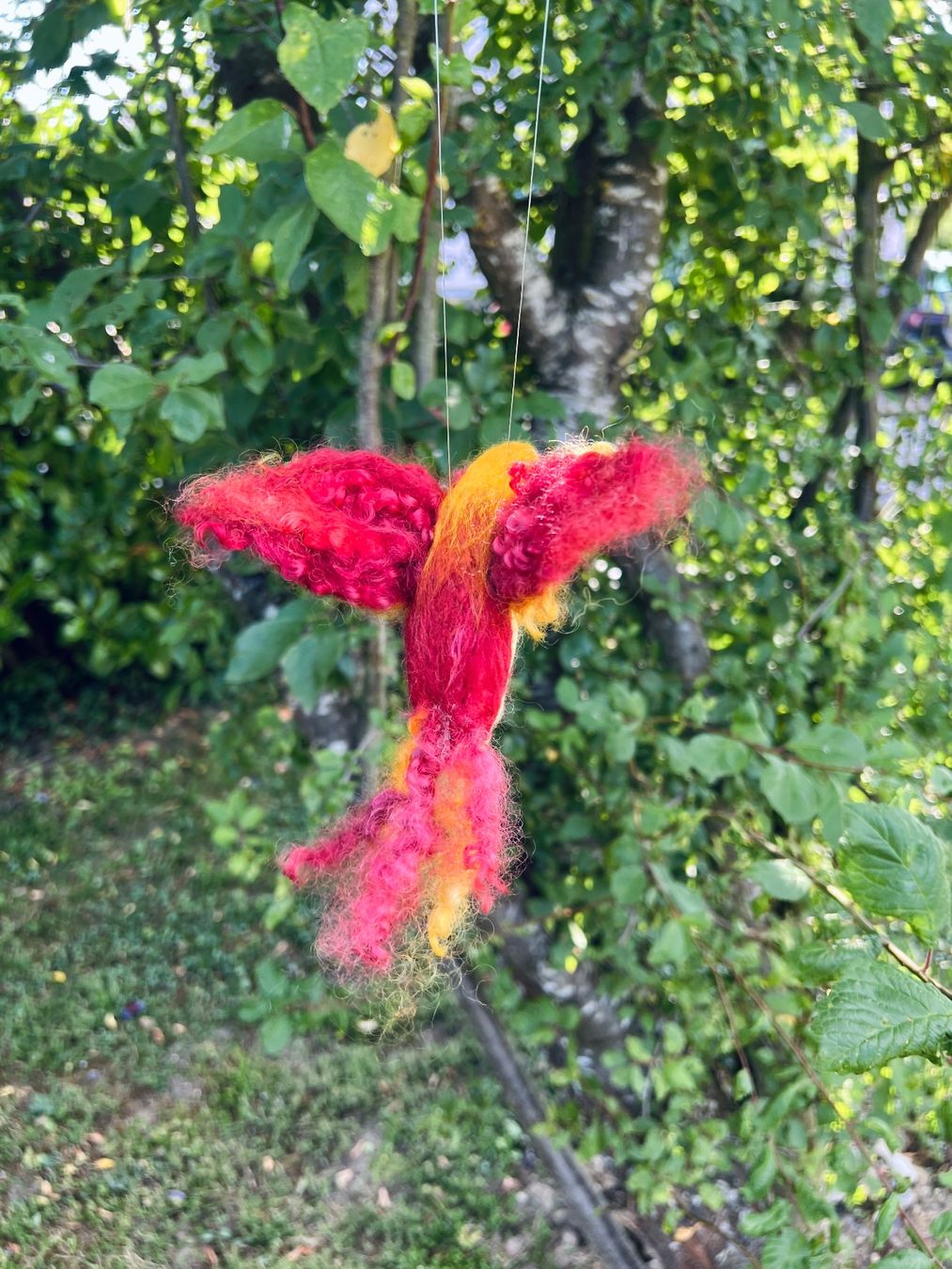 Tutte le decorazioni: Filz Kolibri / Filztier – Nuovo e nell'imballaggio originale da Rupperswil venduto da Filzfuechslein 1