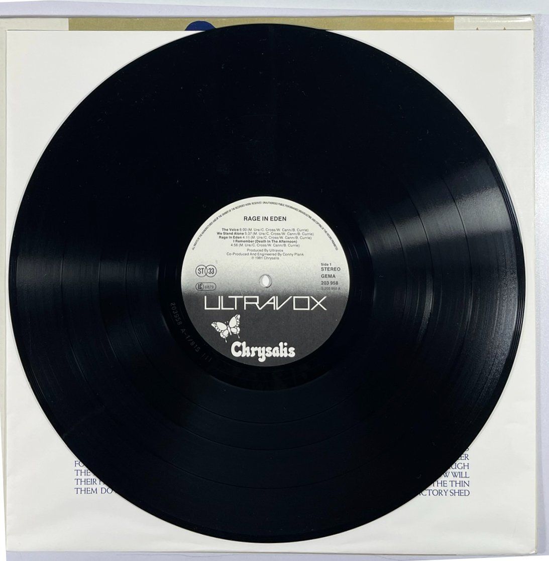 Schallplatten: LP: ULTRAVOX - Rage In Eden – Gebraucht aus Frenkendorf von Yard-Sale-2000 3