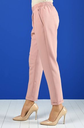 Bershka Bundfaltenhose Stoffhose in Altrosa - XS