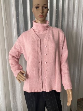 perfekter Auftritt mit diesem speziellen Twinset,rosa,40/42
