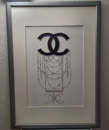 Elegantes Chanel Bild, gerahmt  Wanddeko