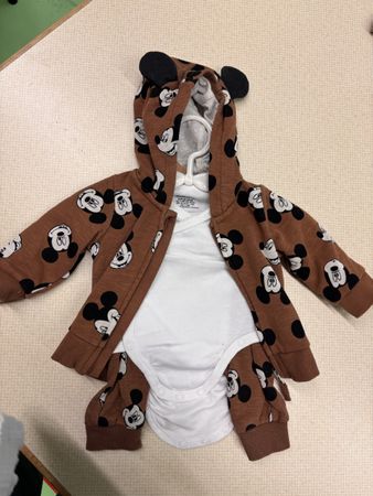 H&M Baby Set Disney Mickey Mouse braun Grösse 56 neu