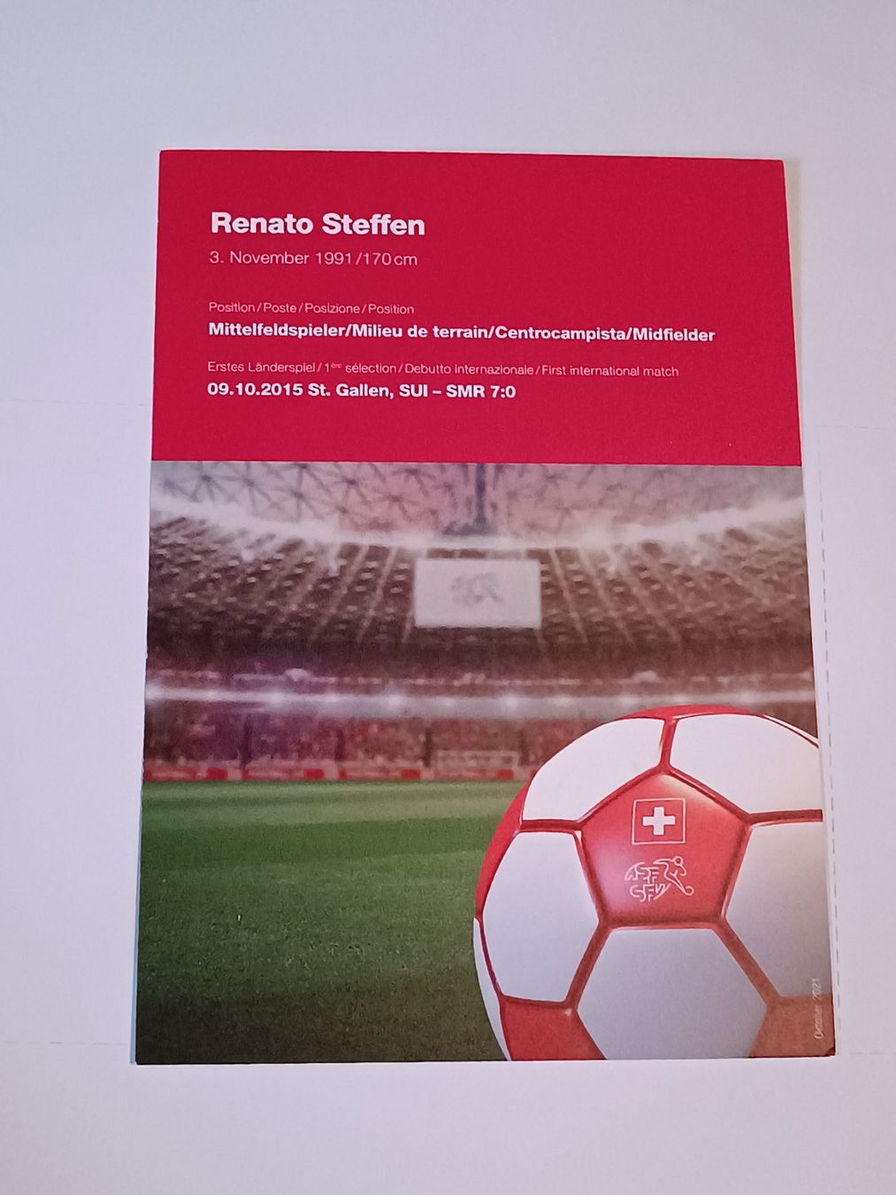 Autogramme: Renato Steffen - original Autogramm – Gebraucht aus Menziken von Artographs 1