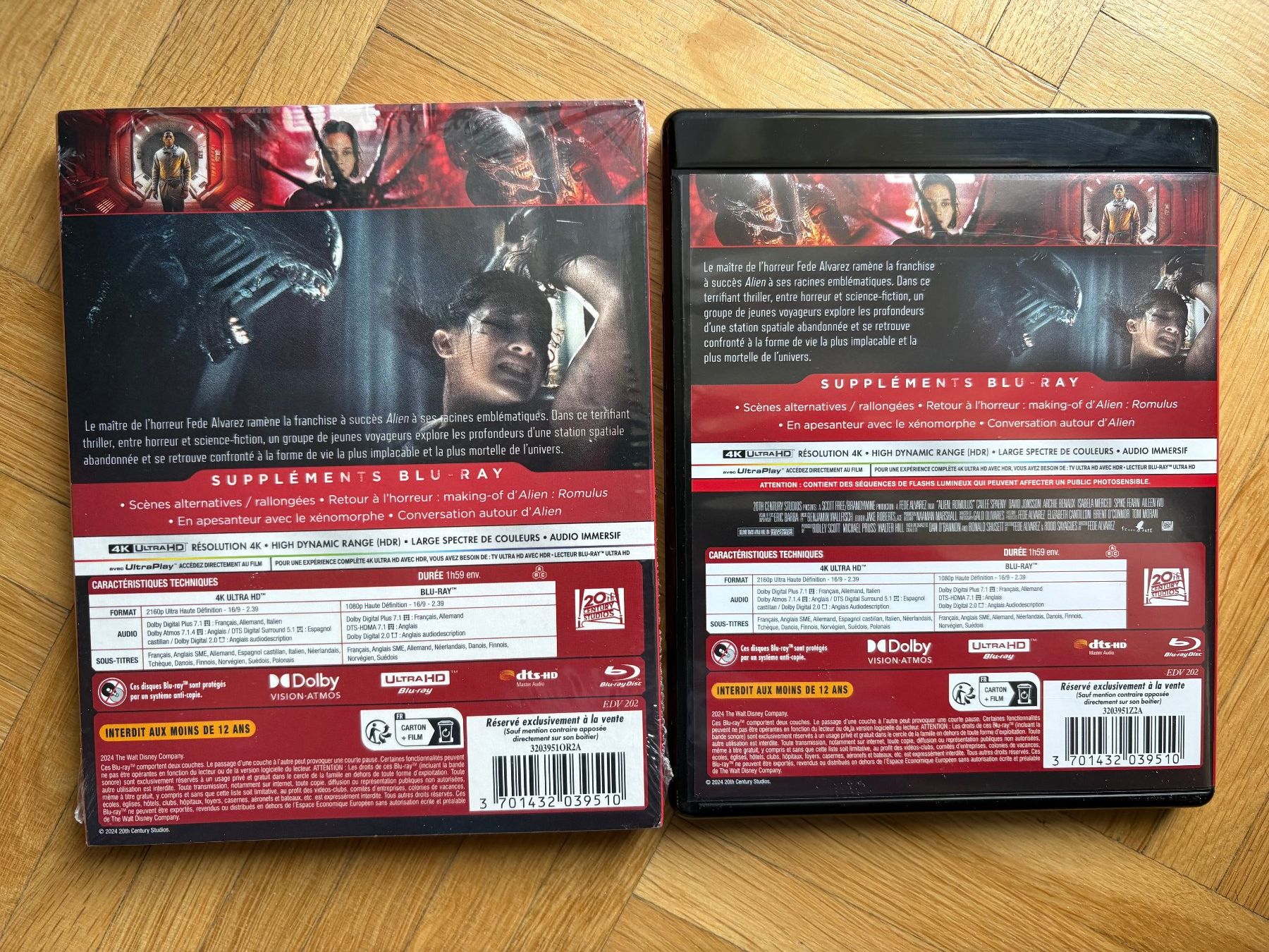 Tutti i DVDs: Alien: Romulus - mit Slipcover - 4K UHD + Blu-ray – Nuovo (secondo la descrizione) da Zürich venduto da Malcom 2