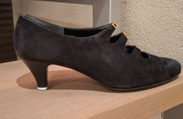 Elegante Wildleder Pumps, Grösse 39.5, schwarz, Top Zustand!