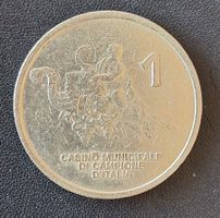Jeton, Gettone, Casino di Campione d'Italia, Ticino, 1 Fr