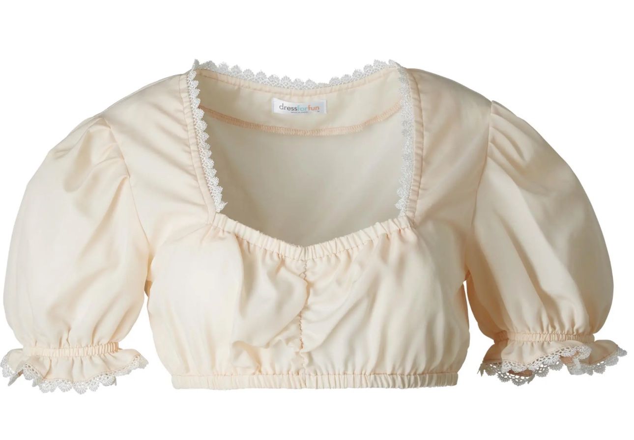 Costumi: neue Dirndlbluse Gr. S in beige, Oktoberfest – Nuovo (secondo la descrizione) da Necker venduto da liq24