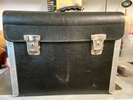 Genialer Leder-Werkzeugkoffer mit Etagen-Auszug