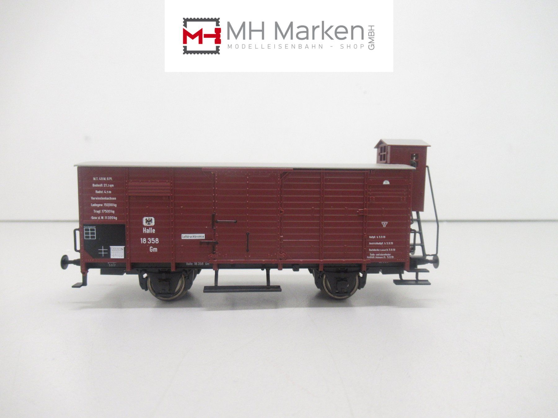Fleischmann Modelleisenbahnen: Fleischmann 5366 01 gedeckter Güterwagen Preussen DC GS H0 – Gebraucht aus Basel von mhmarken