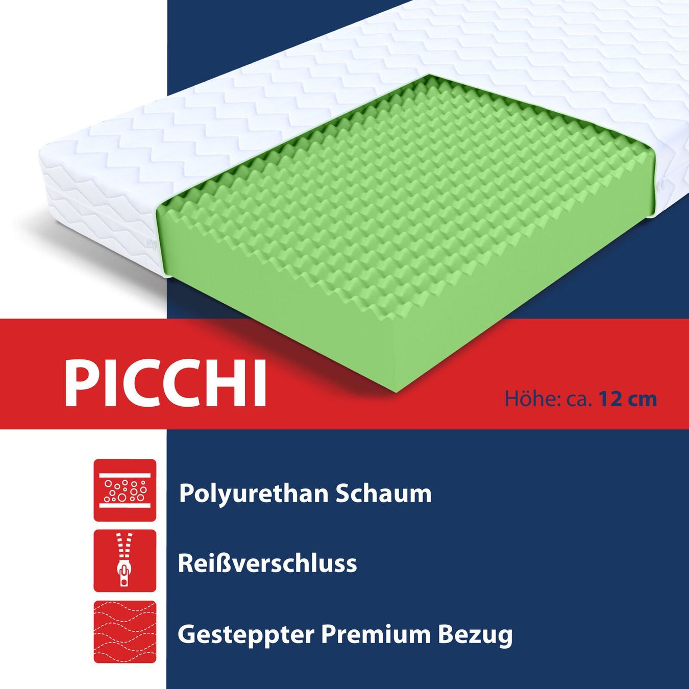 Materassi: Matratze PICCHI - H3 - 12cm - 90x200 – Nuovo e nell'imballaggio originale da Wallenwil venduto da toesstal-vertrieb 5