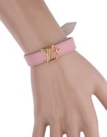 SAMMLERSTÜCK - LOUIS VUITTON Armband Iconic Rosa Leder, 19cm