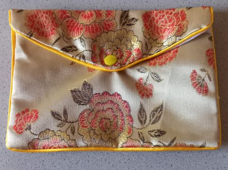 China Seiden Schmuck Tasche ca. 16x11,5cm