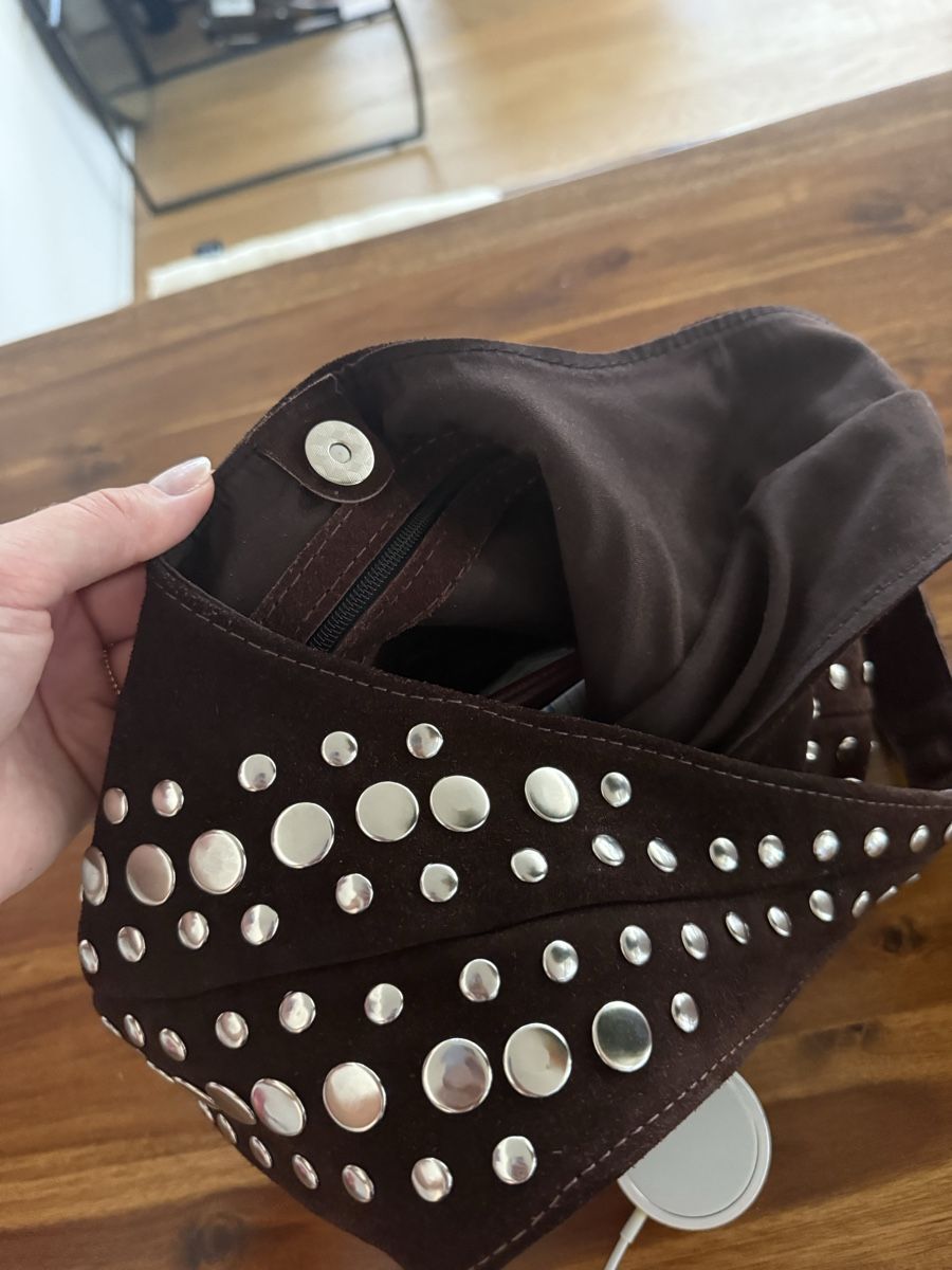Taschen für Damen: Braune Wildleder Schultertasche – Neu (gemäss Beschreibung) aus Bottmingen von Itsclaire 5