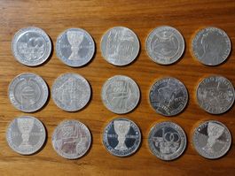 Oesterreich 100 Schilling Silber Münzen, 15 Stk. (C57)