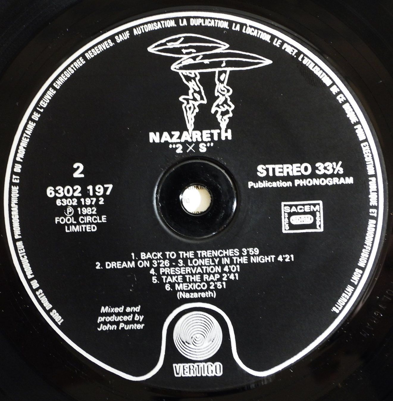Dischi in vinile: Nazareth 2XS LP 1982 – Usato da Dübendorf venduto da mar_85sd 7