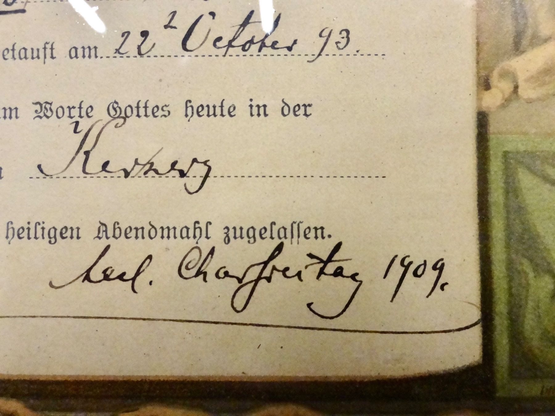 Foto & Immagini: Erinnerung an Konfirmation 1909 Konfirmationsbild Joh. 6.35 – Usato da Kerzers venduto da zimmergruen 4