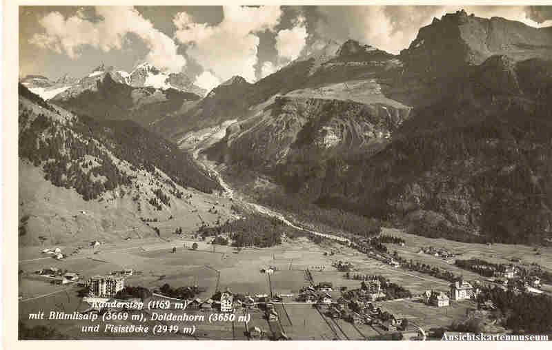 Ansichtskarten: Kandersteg - mit Blümlisalp +1937 – Gebraucht aus Emmenbrücke von teestube