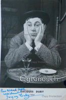 Jacques Duby (1922-2012) Schauspieler - Autogramm