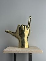 Main Shaka en Bronze Doré 20 cm | Statue Décorative