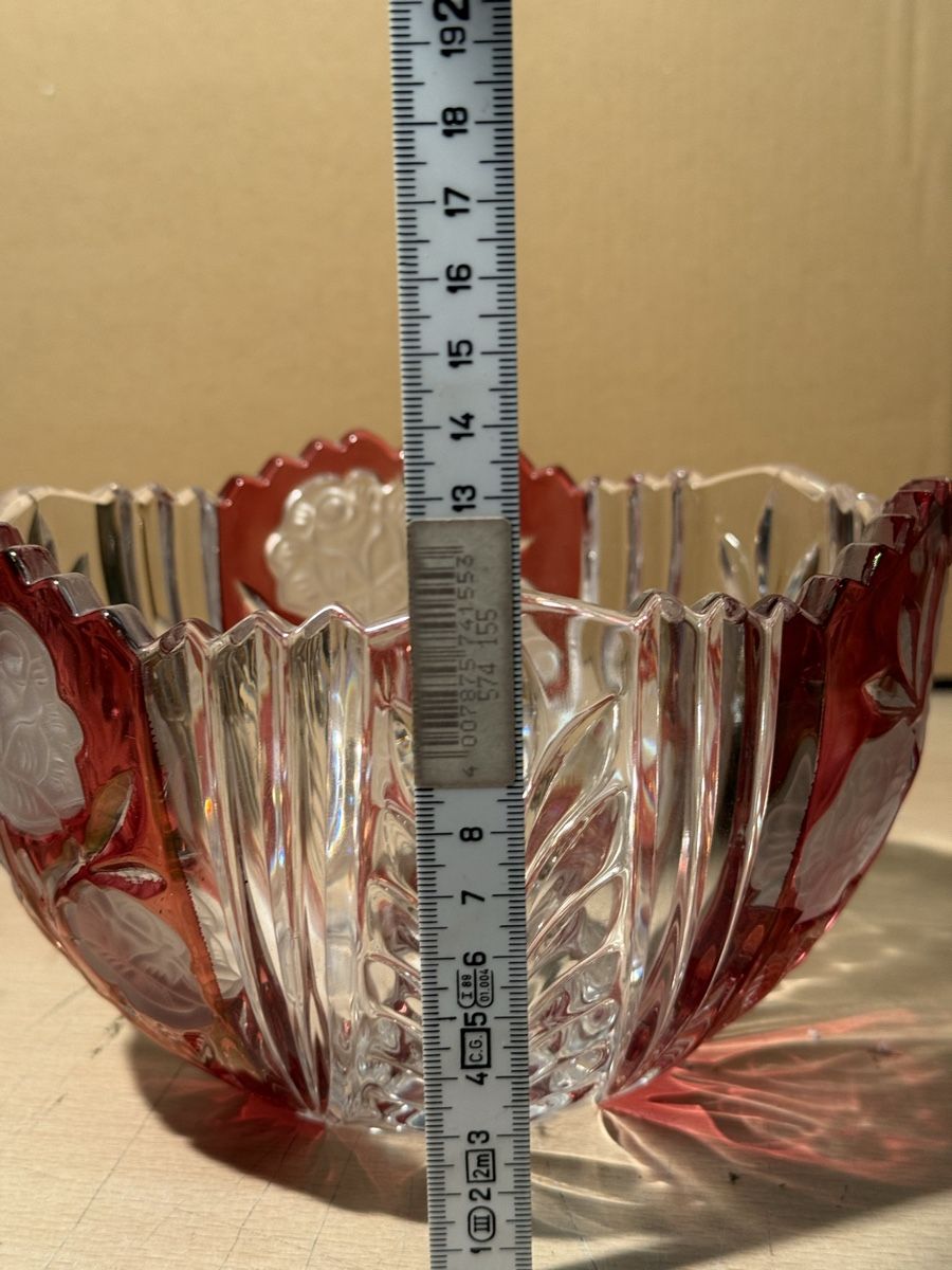 Murano Ciotole: Elegant Crystal Bowl with Rose Design - – Usato da Lausanne venduto da vas_mbk2 4