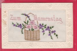 SEIDENSTICKEREI, ZUM NAMENSTAG, 18.3.1934