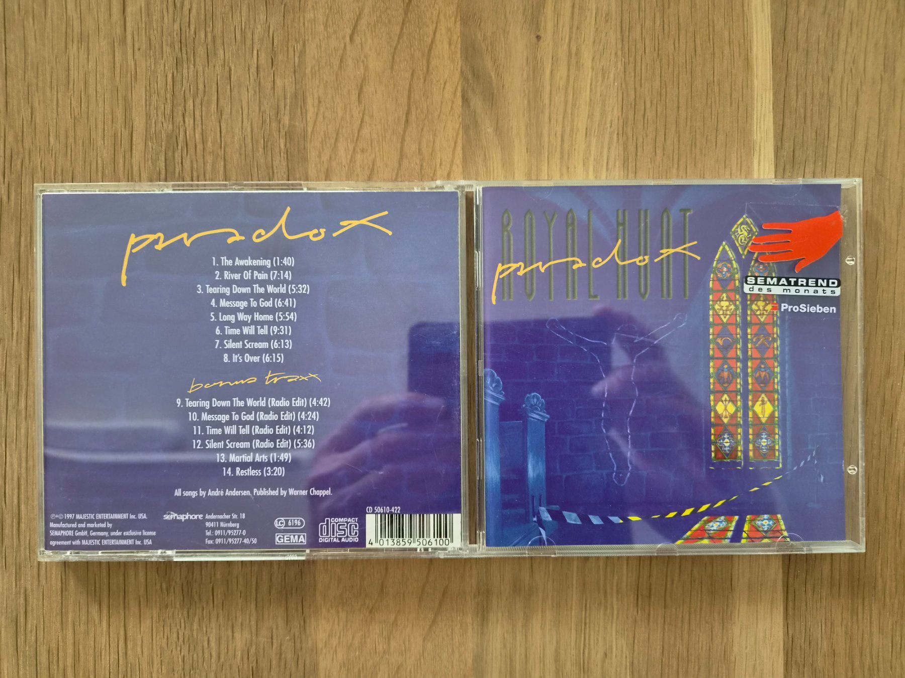 CDs: CD Royal Hunt - Paradox, 1997 – Gebraucht aus Nebikon von Harley-Davidson01