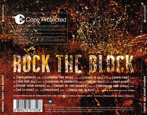 CD: Krokus – Rock The Block – Usato da St.Gallen venduto da jalamusic 1