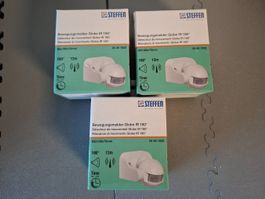 3x Steffen Globe IR 180° — Détecteur de mouvement infrarouge