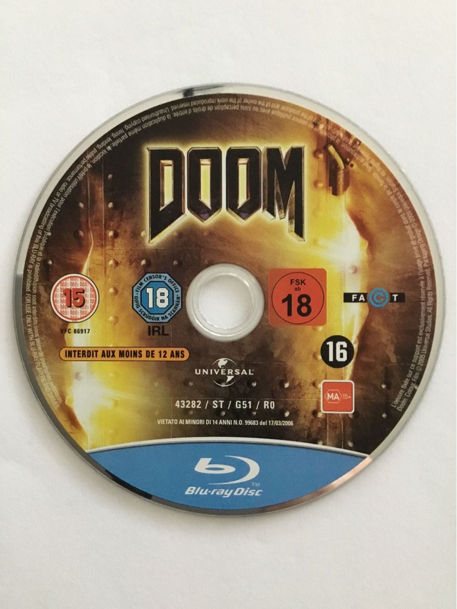 Tutti i DVDs: Doom Blu Ray nur Disc ohne Cover – Nuovo (secondo la descrizione) da Blauen venduto da berlingo65 1
