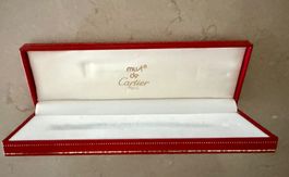 Must de Cartier Stifte Box Vintage Leder rot 404
