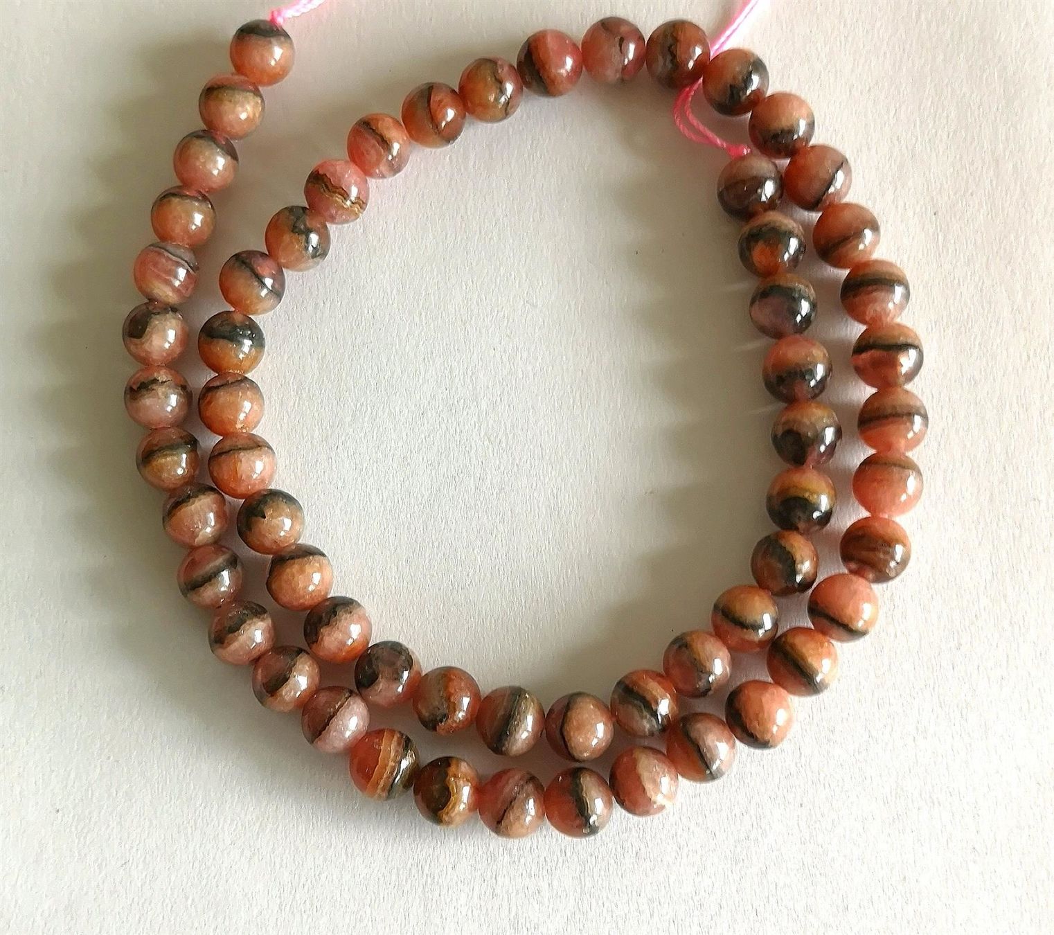 Pietre preziose: Rhodochrosit, Beads 7mm – Nuovo e nell'imballaggio originale da Rümlang venduto da 21f