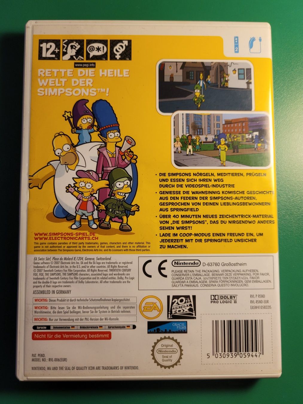 Nintendo Giochi: Die Simpsons : Das Spiel - Nintendo Wii – Usato da Grindelwald venduto da lego9 1