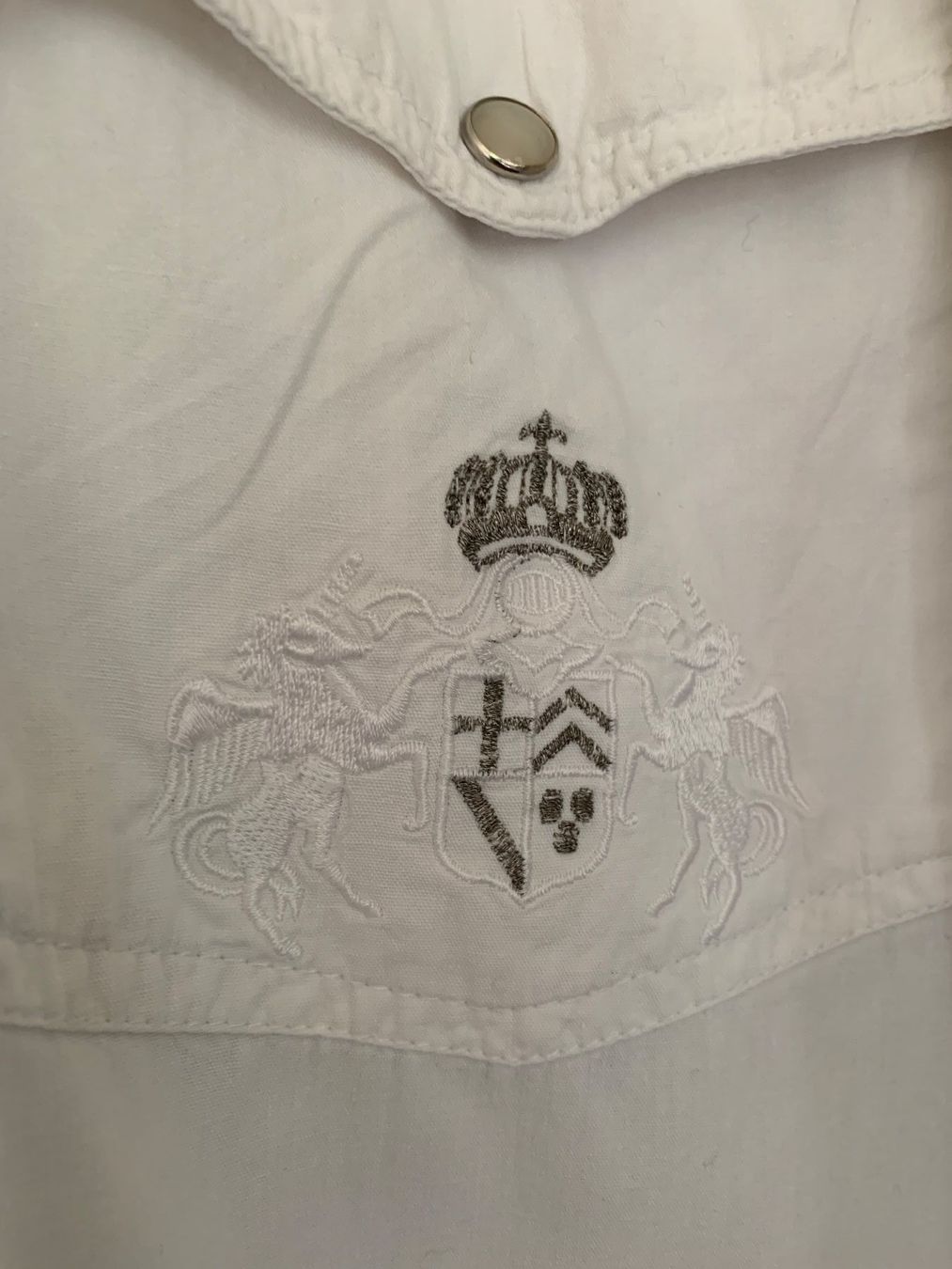 Camicie: Bluse - Hemd 100% Baumwolle Gr L Farbe: Weiß – Usato da Interlaken venduto da Bona55 5
