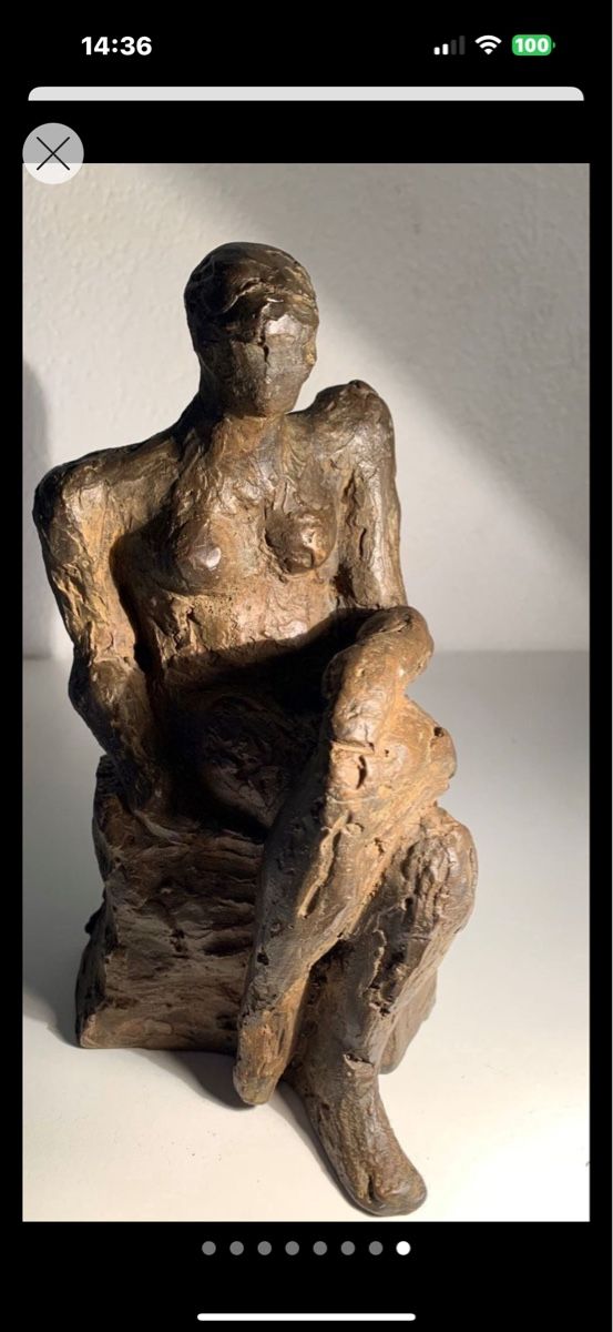 Sculture & Statue: Skulptur: Sitzende Figur, Bronze, nummeriert 2/16 – Usato da Biel/Bienne venduto da Katja01112 6