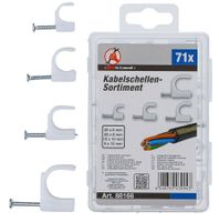Kabelschellen-Sortiment, 71-tlg.