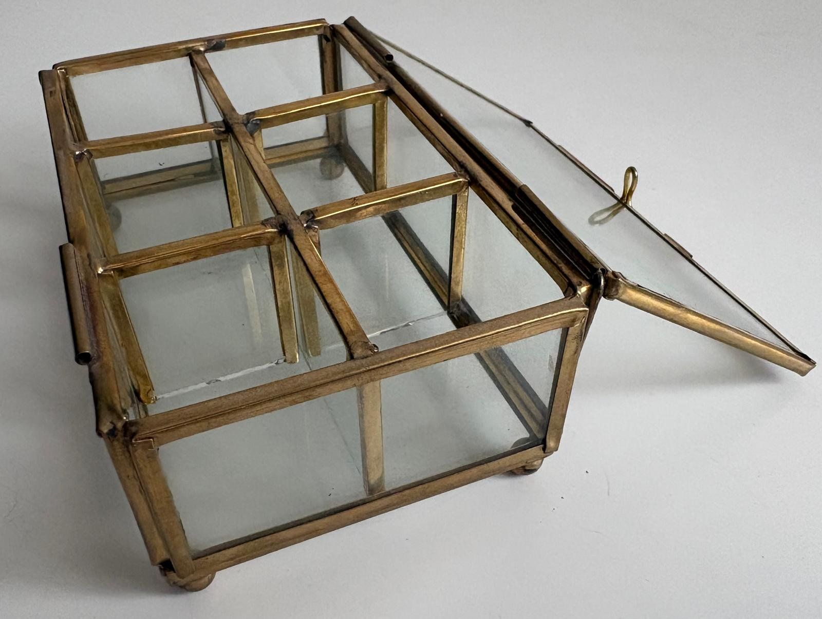 Portagioie: Glas Messing Schmuckkästchen Schmuckschatulle – Usato da Zürich venduto da Pam-Creation 6