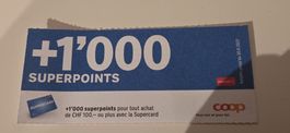 Coop 1000 Superpoints Bon par courrier jusqu'a 30.06.27
