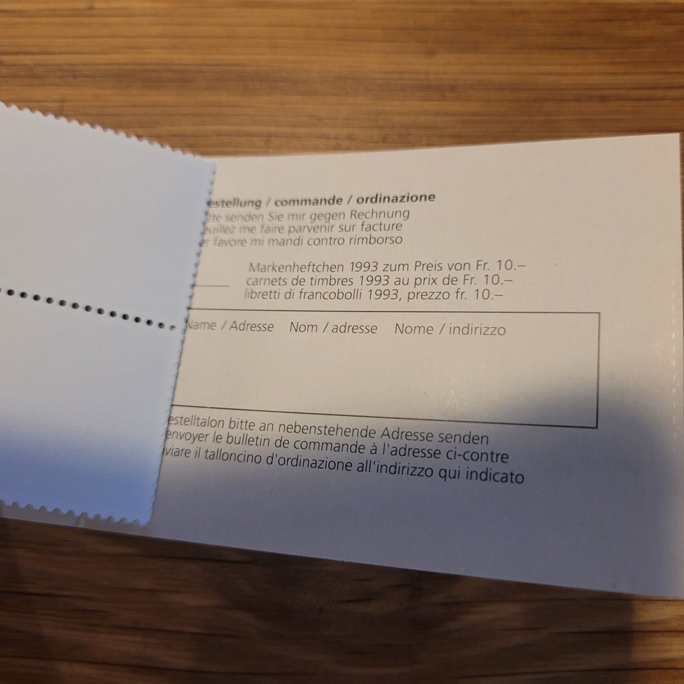 Tutti i francobolli: Markenheftchen Carnet De Timbre Pro Juventute 1993 – Usato da Biel/Bienne venduto da Destockweb 2