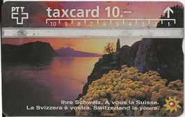 Taxkarte PTT CH 10.00 Fr. Telecom  gut erhalten