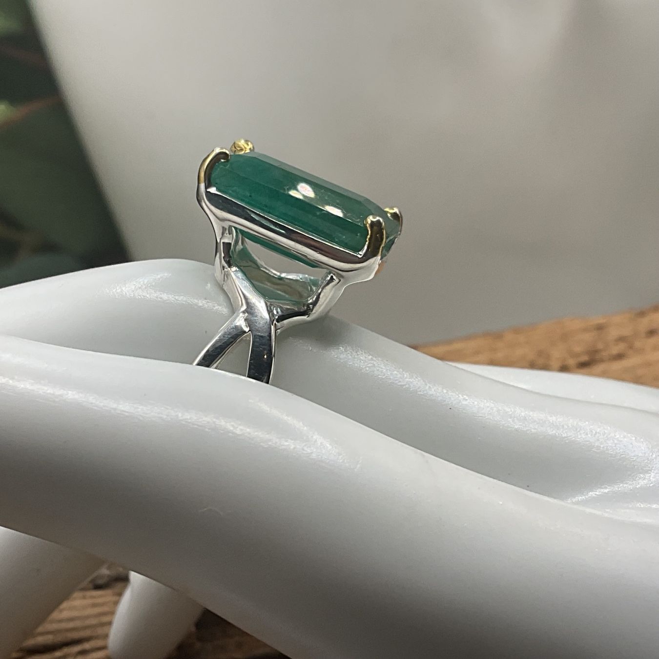 Anelli: Smaragdring 12ct.in Sterlingilber, Gr.55 – Nuovo (secondo la descrizione) da luzern venduto da Alpendorf1 3