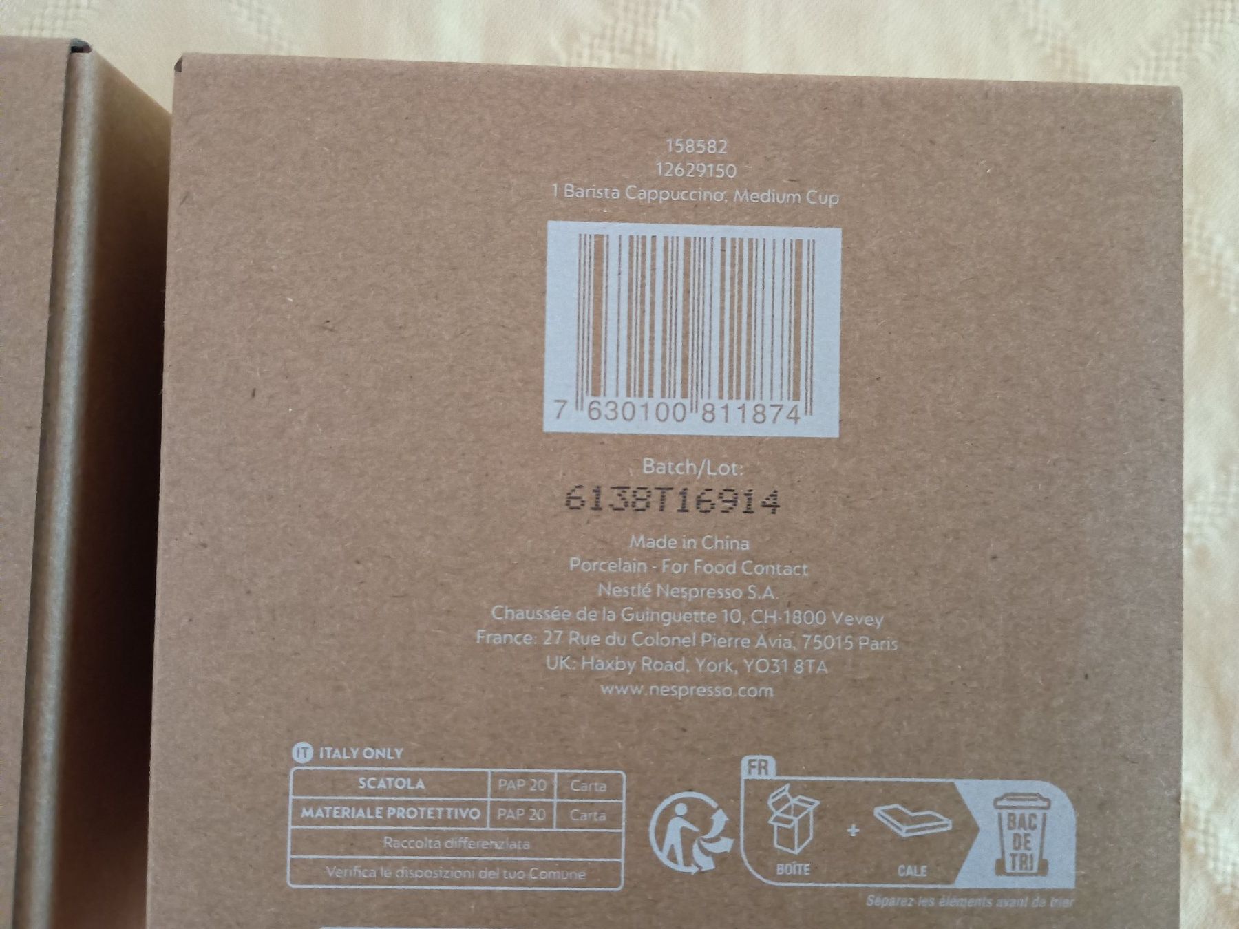 Nespresso Tazze: 2x BARISTA Cappuccinotassen, medium – Nuovo e nell'imballaggio originale da Buchs AG venduto da ReaNaTsch 1
