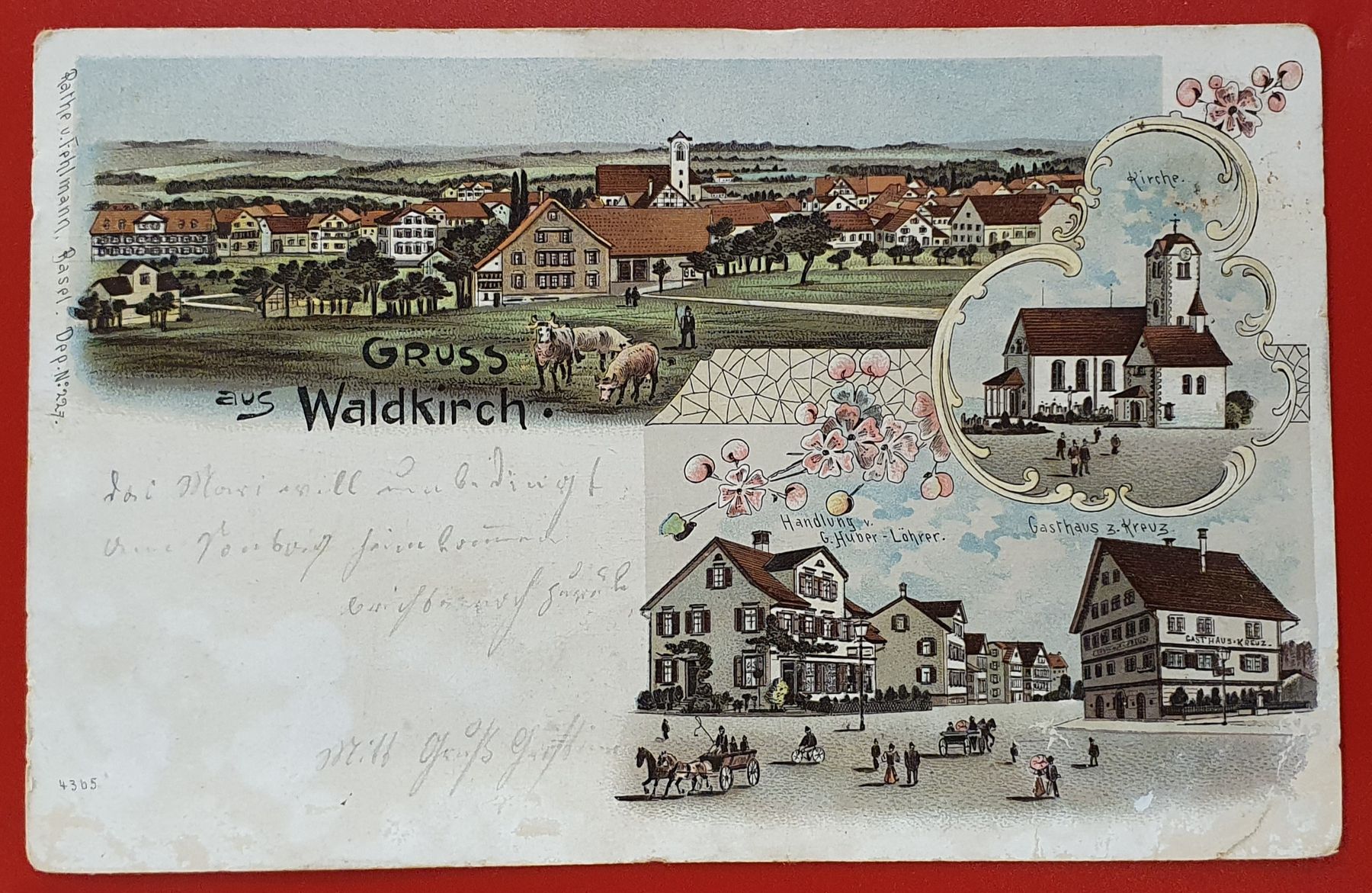 Cartoline postali: Gruss aus Waldkirch 1900 – Usato da Kreuzlingen venduto da Rschweiz1