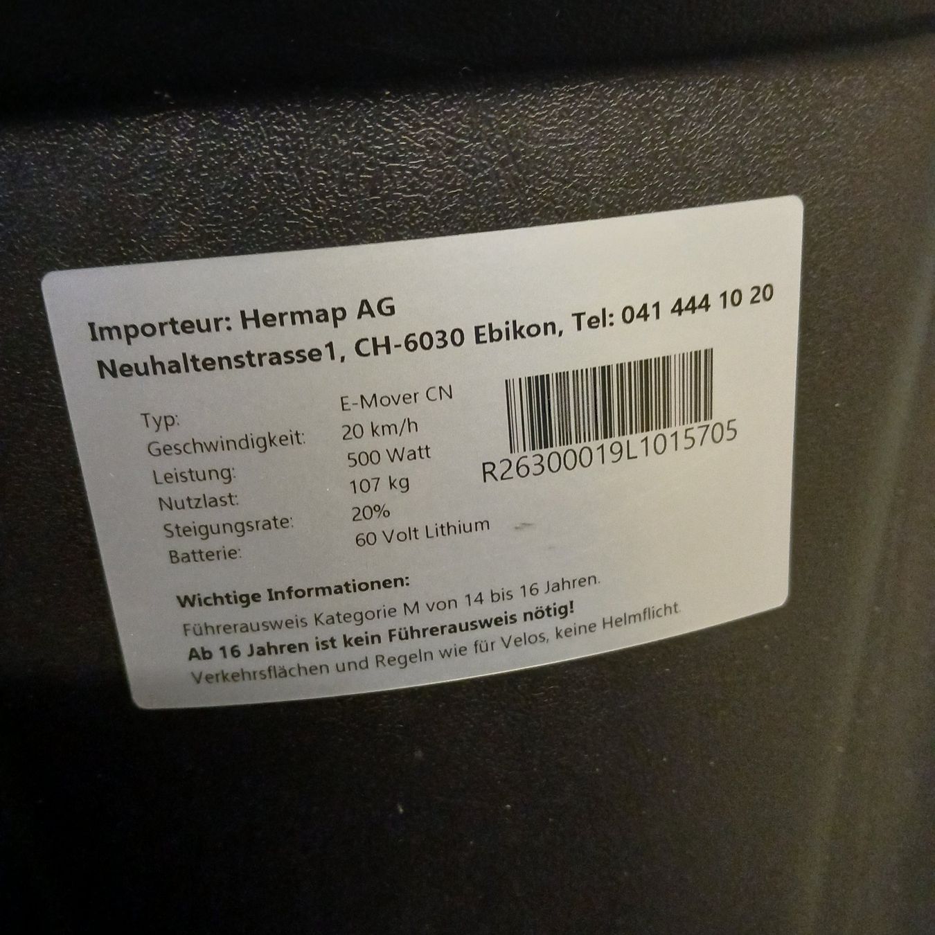 Veicoli elettrici: Elektromobil Emover CN blau – Usato da Kernenried venduto da Sqalperose 6