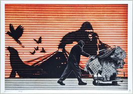 Death NYC Ltd Ed Pop Art Druck " Banksy Street - Art