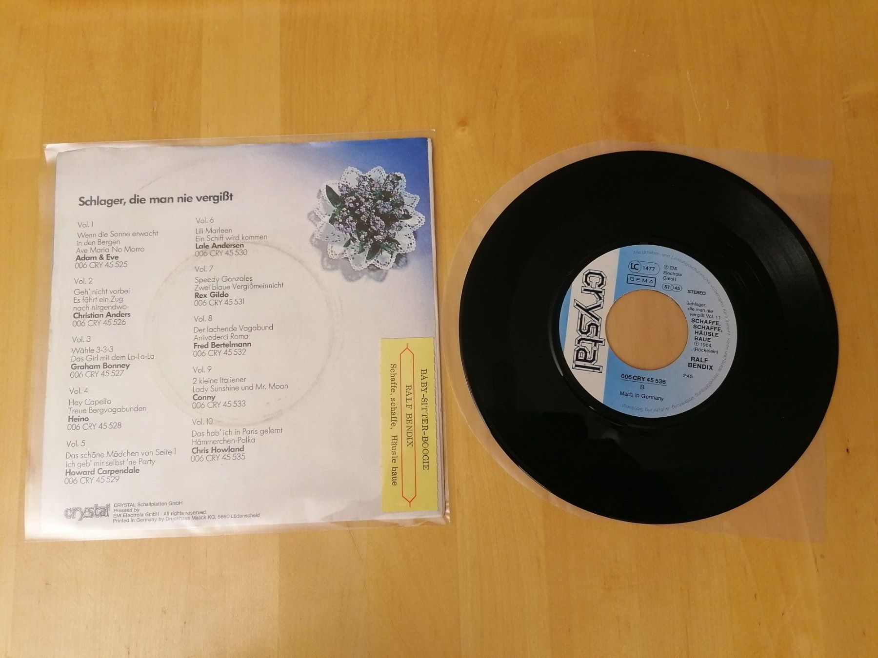 Dischi in vinile: Ralf Bendix – Babysitter-Boogie – Usato da Emmenbrücke venduto da lamorak 1
