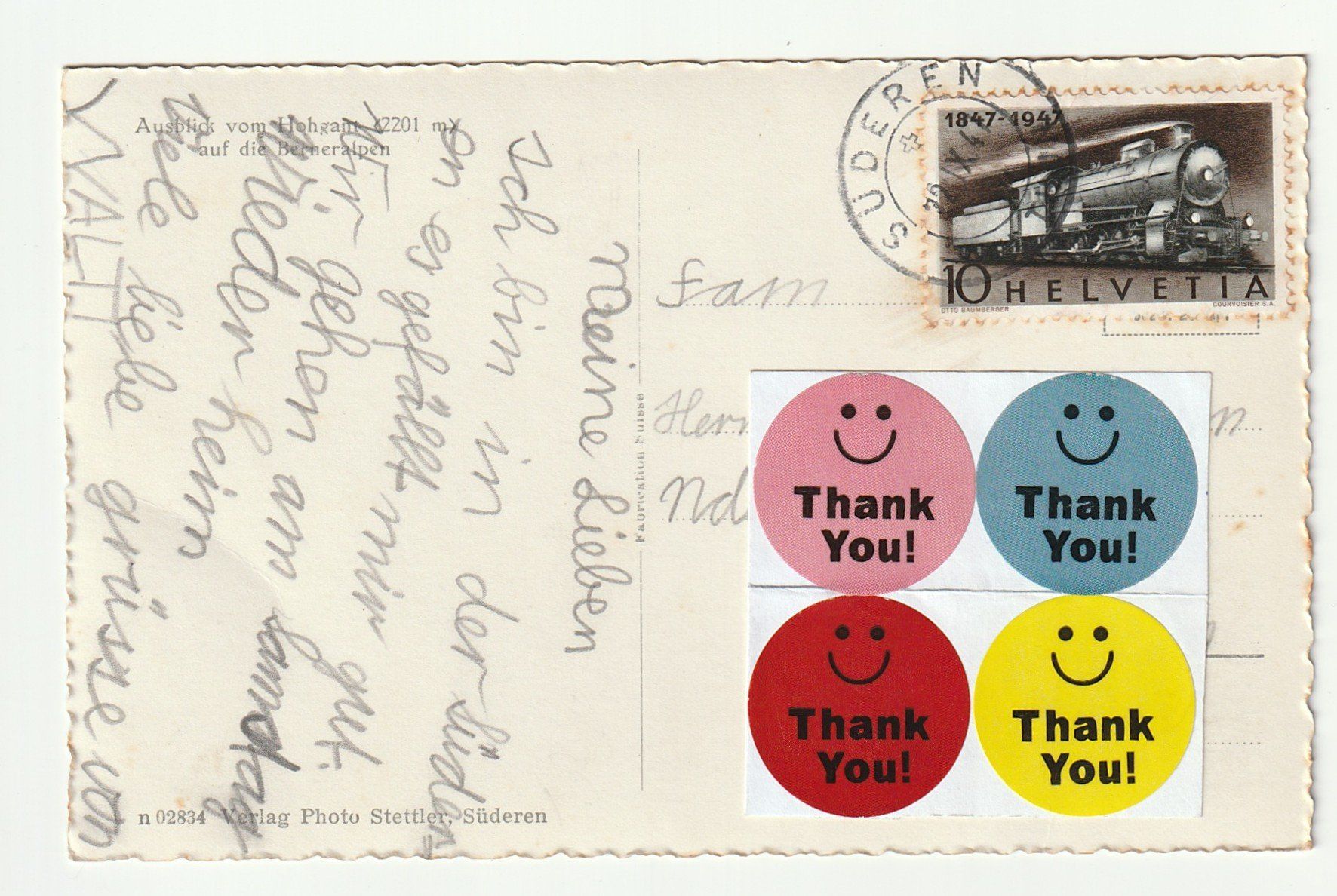 Cartoline postali: Ansichtskarte Hohgant Berneralpen 1941 – Usato da St. Gallen venduto da Ricardo_Deals 1