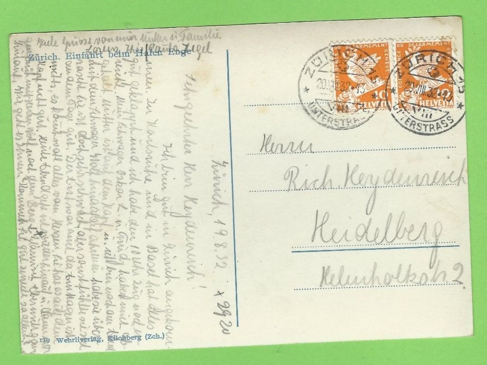 Cartes postales: Zürich, Einfahrt beim Hafen-Enge – D'occasion à Zürich par t24_de 1