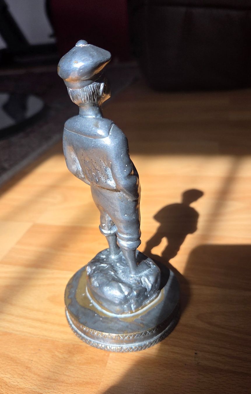 Sculture & Statue: Bronze Skulptur Pfeiffender Junge Mousse Siffleur versilbert – Usato da Horw venduto da iglu370 2