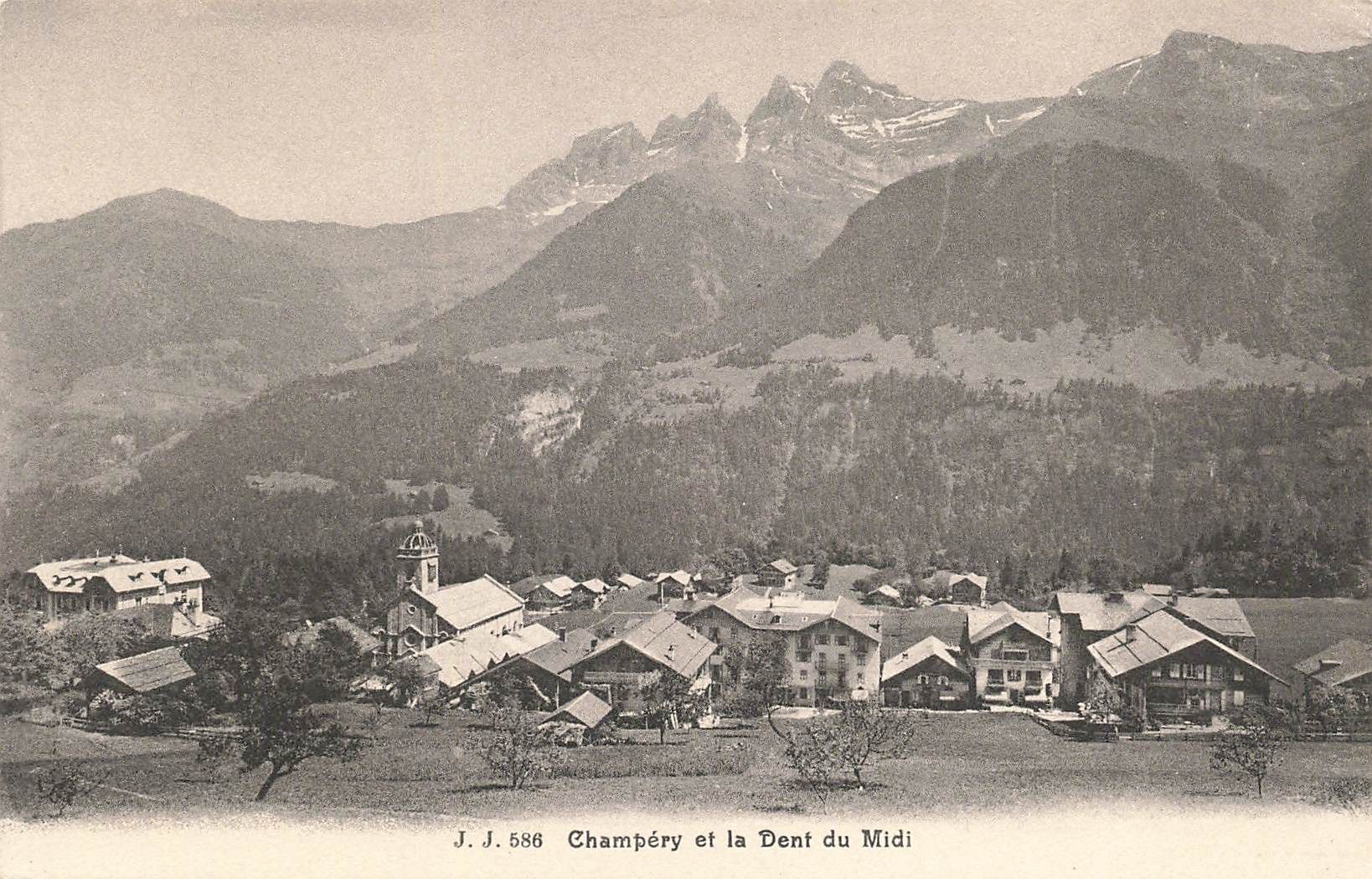 Cartoline postali: Champery et la dent midi – Usato da Biasca venduto da Blenio71